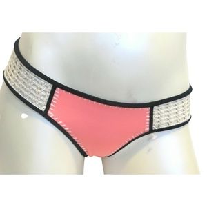 Victoria's Secret Neon Nectar Crochet Classic Hipster Swim Bottom XS